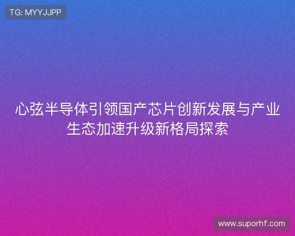 心弦半导体引领国产芯片创新发展与产业生态加速升级新格局探索 心弦半导体引领国产芯片创新发展与产业生态加速升级新格局探索
