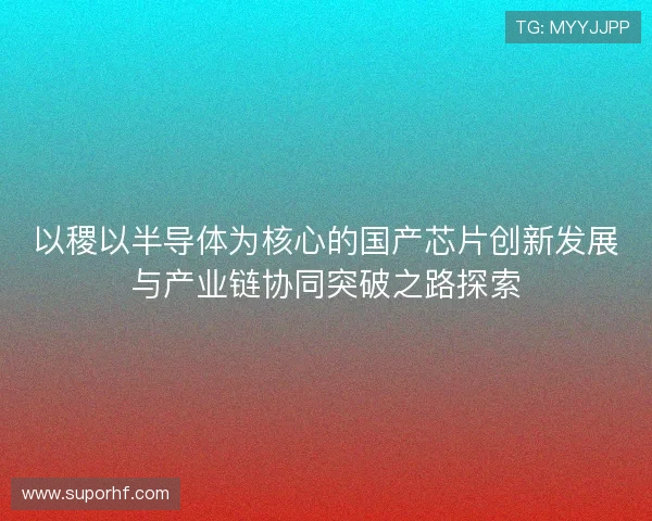 以稷以半导体为核心的国产芯片创新发展与产业链协同突破之路探索 以稷以半导体为核心的国产芯片创新发展与产业链协同突破之路探索